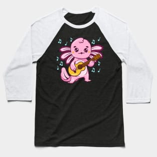 Axolotl Guitar Player Musician Guitarist Baseball T-Shirt